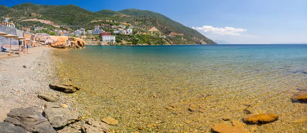 Loutra Edipsou Isla Evia Grecia Septiembre 2020 Vista Panorámica Playa — Foto de Stock