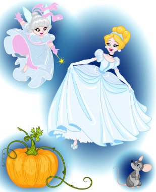 Hikaye masal gösterimi Zolushka Cinderella nerede büyükannesi ona güzel bir elbise yaptı
