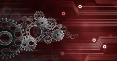 Kavram fikir iş, yenilik bilgisayar veri conecting teknoloji, eğitim, arka dişliler.