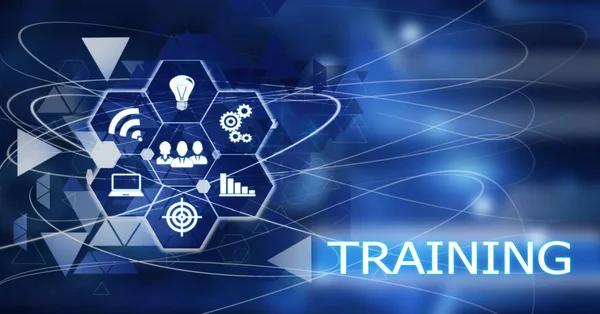 Training innovation Computer Data Technology,Business concept ideea background conection