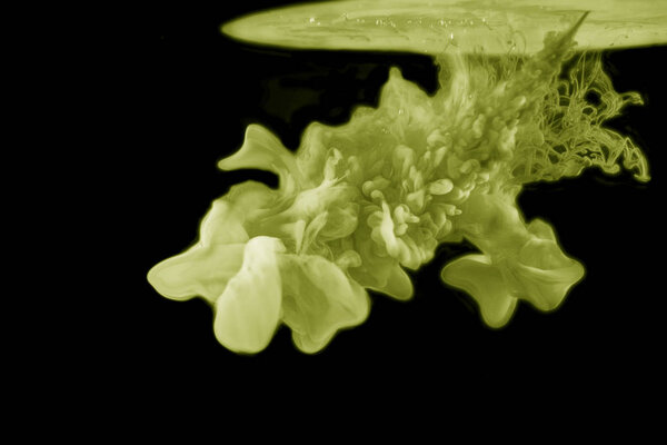 Ink in water smoke acrylic art colorful abstract background texture 