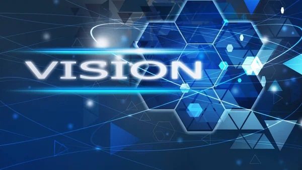 Vision Jövőbeli Háttér Absztrakt Kék Koncepció Megoldás Szem Üzleti — Stock Fotó