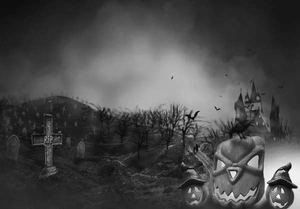 Halloween Horror Smog Noc — Zdjęcie stockowe