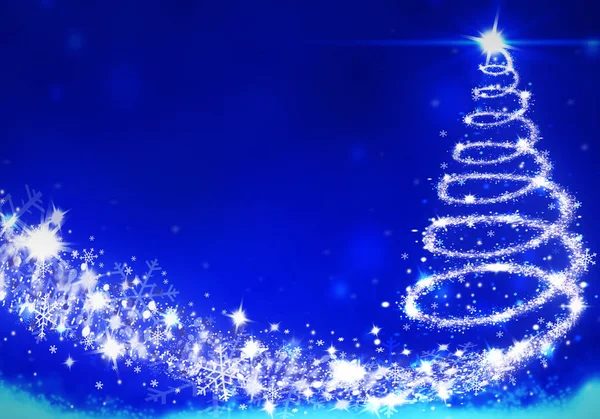 Vánoční Stromeček Hvězdy Dekorace Pozadí — Stock fotografie