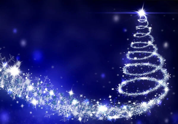 Albero Natale Stelle Decorazione Sfondo — Foto Stock