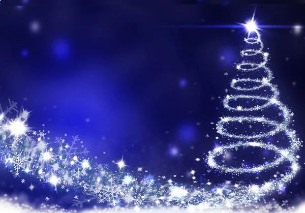 Albero Natale Stelle Decorazione Sfondo — Foto Stock