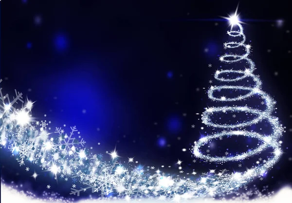 クリスマス ツリーの装飾背景を星します — ストック写真