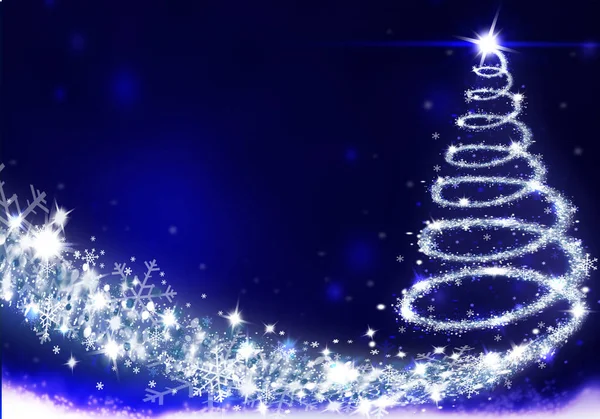 Árvore Natal Estrelas Decoração Fundo — Fotografia de Stock