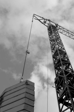 Binalar ve evler İnşaat Sanayi yapısı metal inşa vinç güneş 