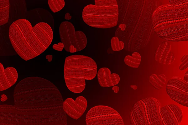 Herz Des Valentinstages Feiert Liebe Hintergrund Textur Rot — Stockfoto