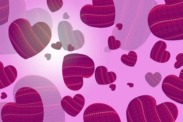 Heart Valentines Day Celebrating Love Background Texture Red — Stock Photo, Image