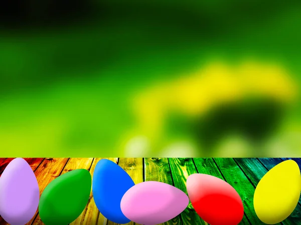 Páscoa Ovos Coloridos Religião Fundo Feriado — Fotografia de Stock