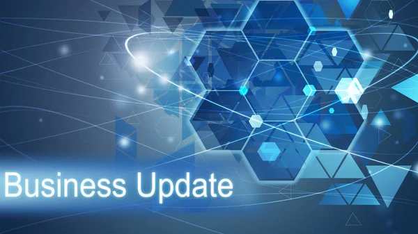 Business Update Koncepcja Rozwiązania Biznesowego Niebieska Ilustracja — Zdjęcie stockowe