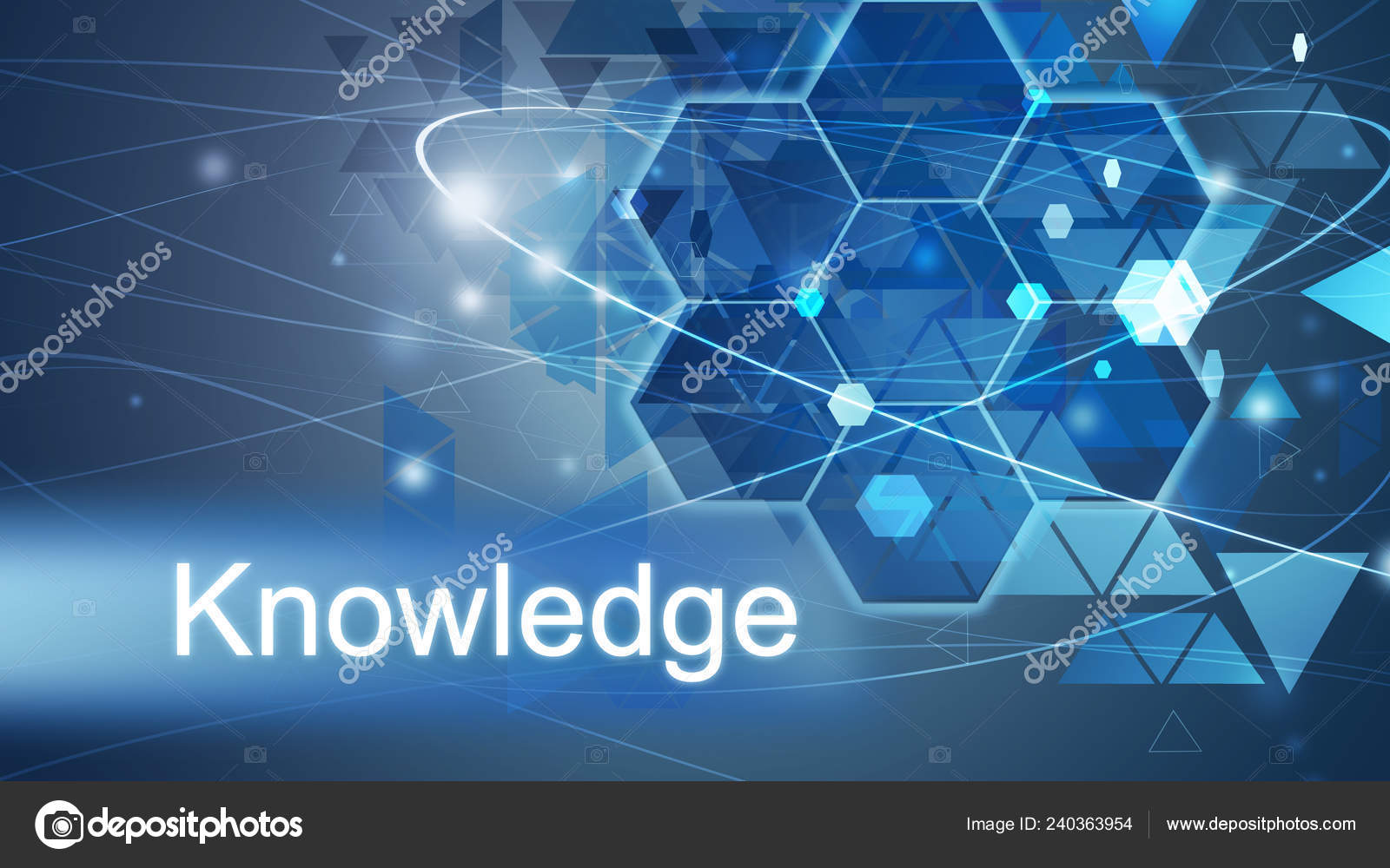 Knowledge Concept Business Solution Blue Illustration — Stock Photo ...