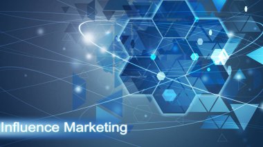 İş çözümleri mavi için pazarlama kavramı üzerinde etki