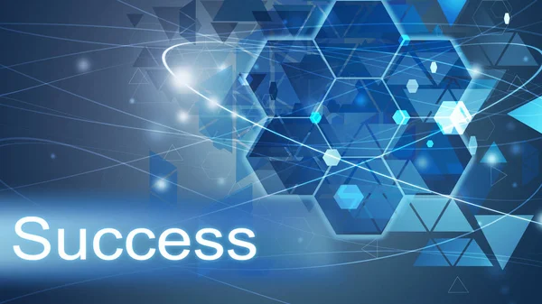 Success Concept Business Solution Blue Illustration — Stock Photo, Image