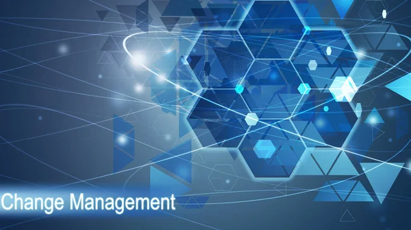 Change Management Concept Voor Zakelijke Oplossing Blauwe Illustratie — Stockfoto
