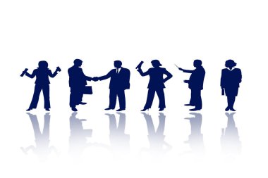 Yürüyen insanlar siluetleri iş izole, kişi simgesi işaretli pictogram