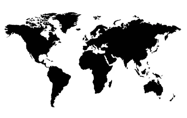 Mapa Mundo Planeta Terra Isolado — Fotografia de Stock