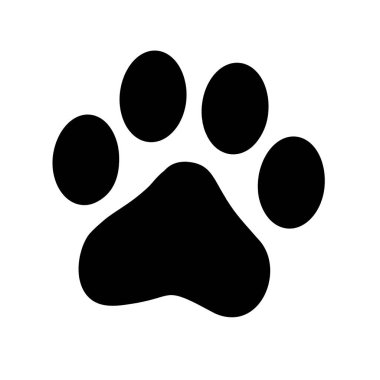 Paw print pet isolated icon clipart
