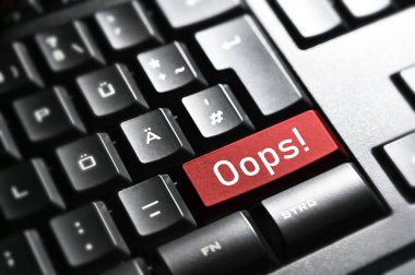 Oops girdi, Klavye düğmesi