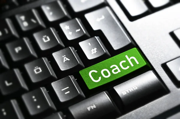 Coach Naar Binnen Toetsenbord Knop — Stockfoto