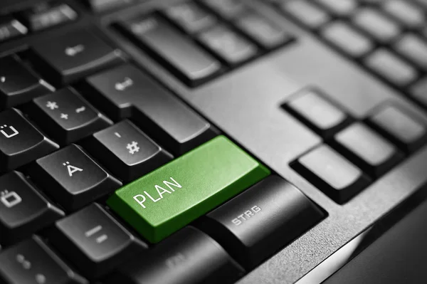Plan Enter Keyboard Button — стоковое фото