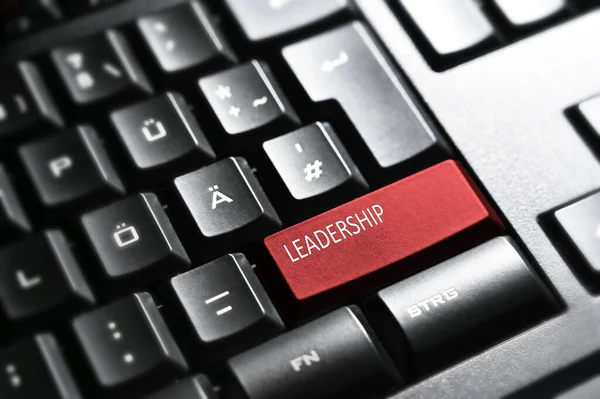 Leadership Enter Keyboard Button — стоковое фото