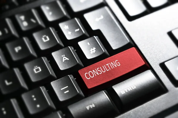 Consulting Enter Keyboard Button — Stock Photo, Image