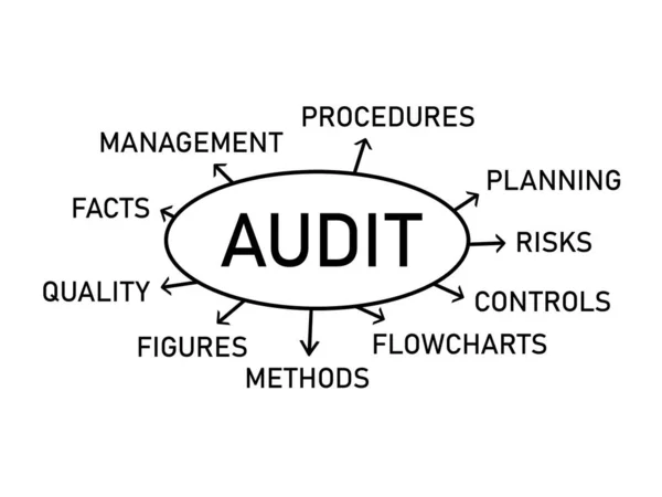 Audit Writing Plan Text — Stock Photo, Image