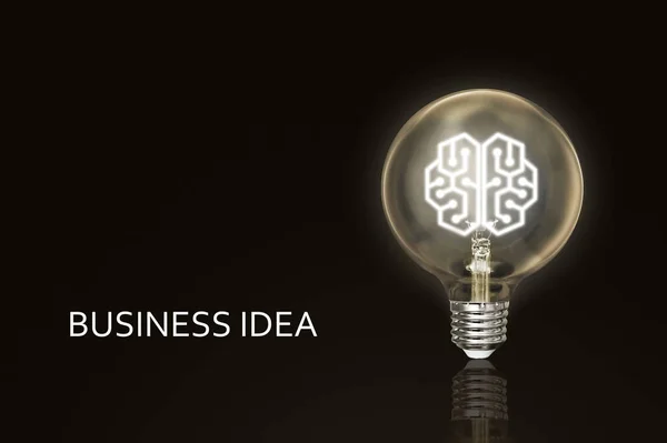 脳電球 ビジネスアイデア — ストック写真