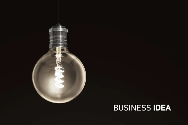 Business Idea Gloeilamp Concept Oplossing — Stockfoto