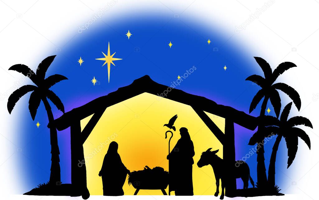 Nativity Silhouette , Jesus family