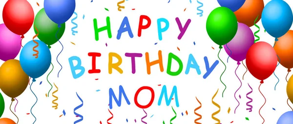 Gelukkige Verjaardag Mam Ballonnen — Stockfoto