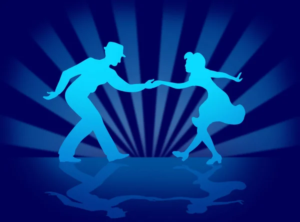 Swing Dance Couple Art — Stock Photo, Image