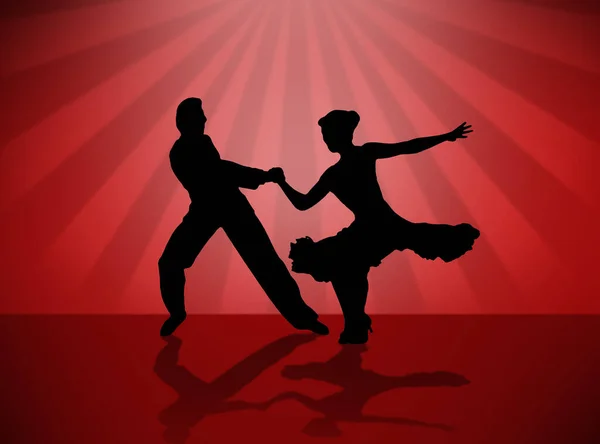 Latin Salsa Dansı Çifti — Stok fotoğraf