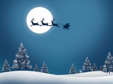 Noel, Ağaç Mevsimi Aralık, mavi arka plan