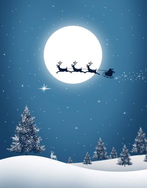 Noel geyiği ve Noel Baba 'nın kızağı, ağaç, sezon, Aralık