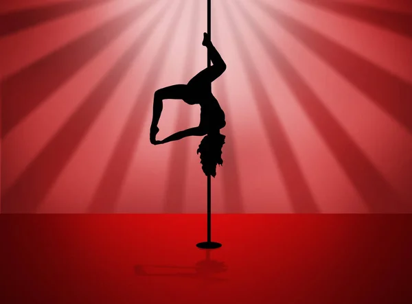 Pole Dance Sport Girl — Stock Photo, Image