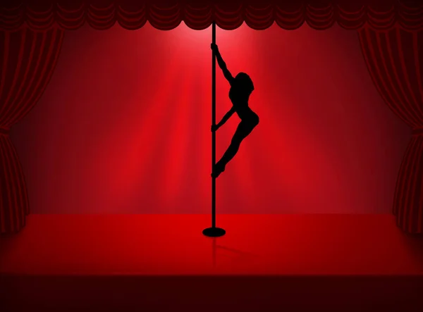 Pole Dance Sport Flicka — Stockfoto