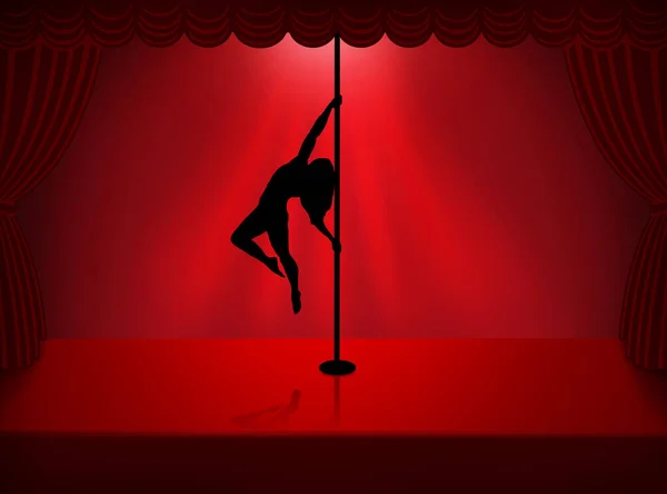 Pole Dance Sport Girl — Stock Photo, Image