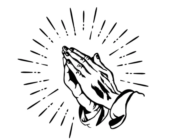 祷告之手宗教象征 — 图库照片