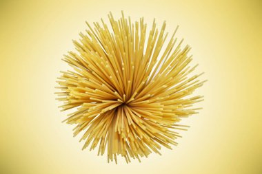 Spagetti Brut izole edilmiş yemek İtalyan sarısı