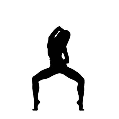 Siluet dansı yapan balerin.