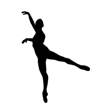 Siluet dansı yapan balerin.