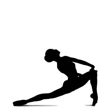 Siluet dansı yapan balerin.