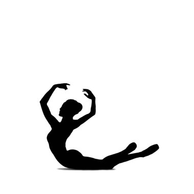 Siluet dansı yapan balerin.