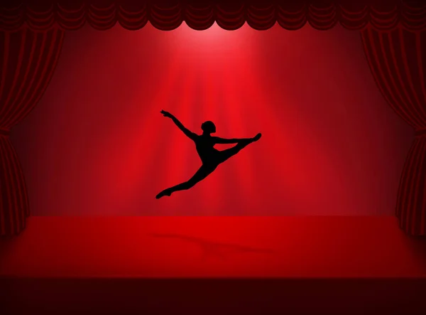 Ballet Dancer Silhouette Dancing — Stock Photo, Image