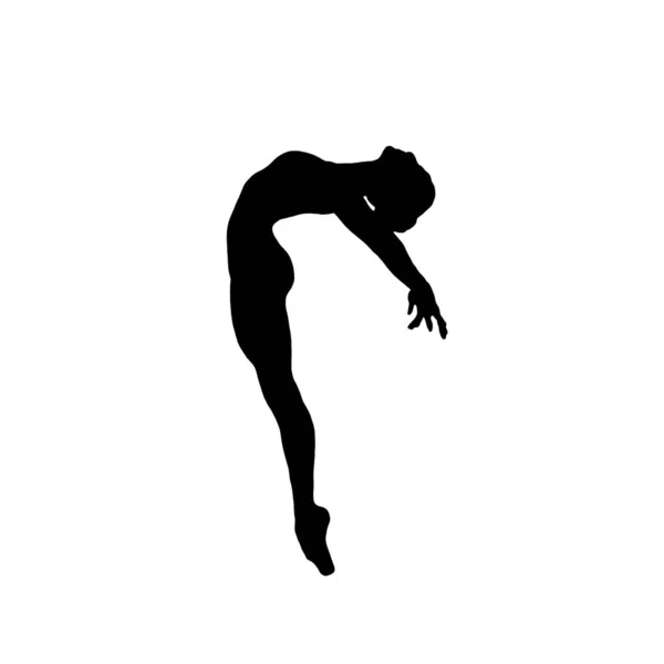 Χορεύτρια Μπαλέτου Σιλουέτα — Φωτογραφία Αρχείου