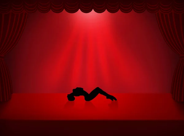 Ballet Danseur Silhouette Dansant — Photo